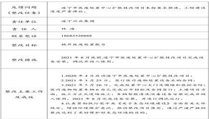 生態(tài)環(huán)境保護(hù)督察反饋意見整改任務(wù)完成情況公示表